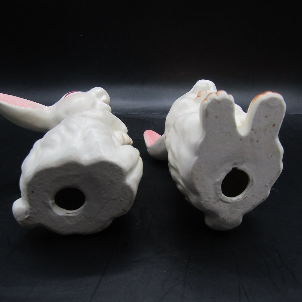 Two White Porcelain Rabbits - Picture 9 of 14